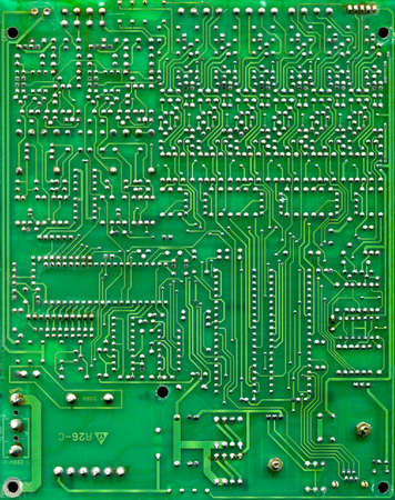High tech electronic circuit board, detail background shotの写真素材