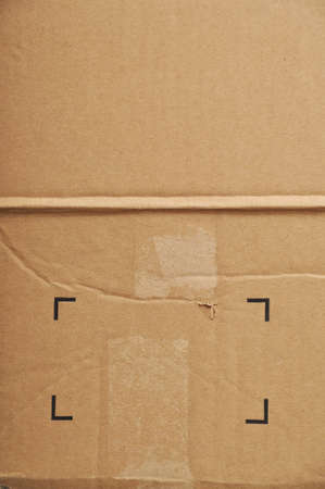 Brown and beige corrugated cardboard, very suitable for backgroundの写真素材