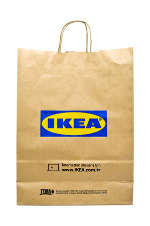 Paper bags used in home improvement stores in Turkey Ikea, Ikea recyclable paper bag, natural...