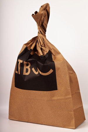 Little Big LTB 1994 year in Turkey is an established brand jeans and textile in Istanbul. LTB is located on recyclable paper bag brand, Istanbul Turkey October 24 2020のeditorial素材
