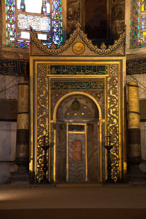 Hagia Sophia is a museum, historical basilica and mosque in Istanbul. It was built by the Byzantine Emperor Justinianus, for 532-537 in Istanbul. Photo shooting date 14 june 2020のeditorial素材