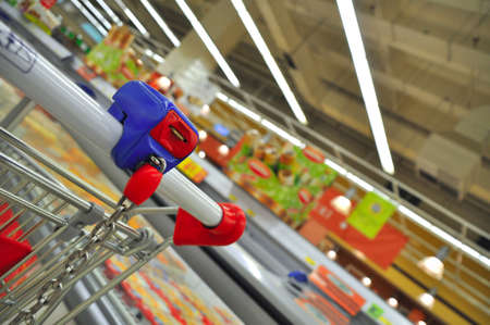Carrefour supermarket chain, market corridors and products, Maltepe Istanbul Turkey, september 13...