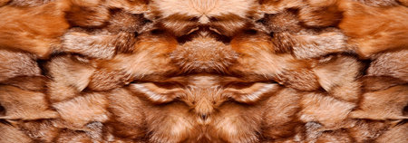 Natural fur texture, luxury outerwear for women fashion, fur coat texture worn by women in winterの写真素材
