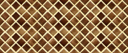 Beige ceramic tile and mosaic, can be used indoors and outdoors, on a wall as a background