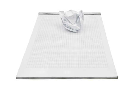 Checkered stripes clean white page paper, isolated on white background