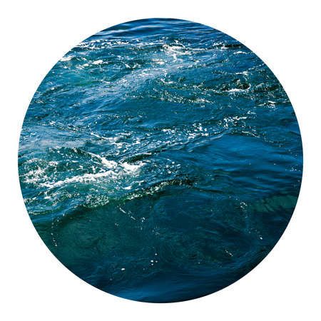 Top view of sea or ocean water, blue salty sea water texture