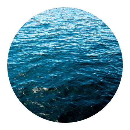 Top view of sea or ocean water, blue salty sea water textureの写真素材