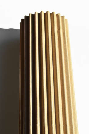 Brown and beige corrugated cardboard, roll cardboard, very suitable for background