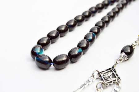 Black blue and silver beads sequenced, short rosary, rosary rosary, an important accessory for...