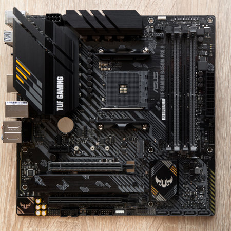 Enjoy exceptional performance with the Asus Tuf Gaming B450M Pro S Gaming black motherboard. August...