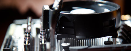 Enjoy exceptional performance with the Asus Tuf Gaming B450M Pro S Gaming black motherboard. August 27 2022 Istanbul Turkeyのeditorial素材