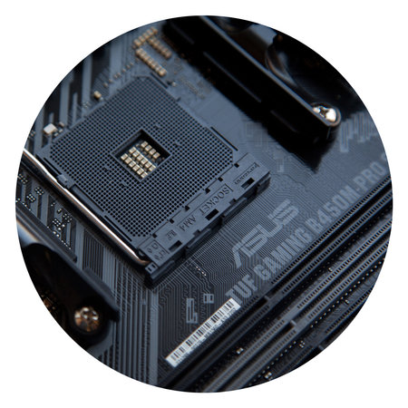 Enjoy exceptional performance with the Asus Tuf Gaming B450M Pro S Gaming black motherboard. August...