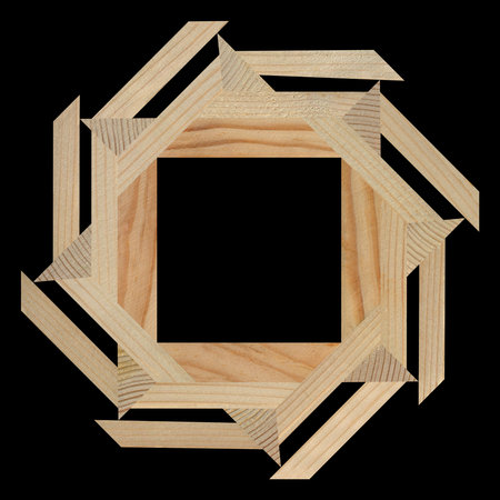 Wooden marquetry, patterns created from the combination of different woods, wooden floor, parquet, cutting boardの写真素材