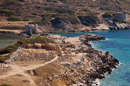 The ruins of Knidos, one of the oldest ancient cities in Anatolia, can now be visited as an open-air museum, Turkey Mugla Datca, June 26 2023のeditorial素材
