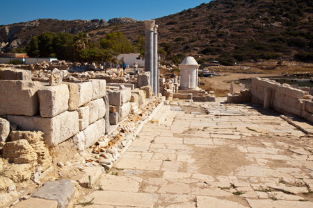The ruins of Knidos, one of the oldest ancient cities in Anatolia, can now be visited as an open-air museum, Turkey Mugla Datca, June 26 2023のeditorial素材