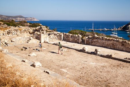 The ruins of Knidos, one of the oldest ancient cities in Anatolia, can now be visited as an open-air museum, Turkey Mugla Datca, June 26 2023のeditorial素材