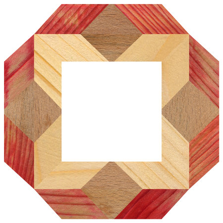 Wooden marquetry, patterns created from the combination of different pine and walnut woods, wooden...