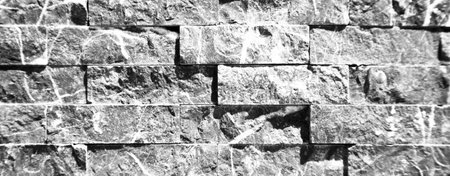 Rectangular cut out black white an gray organic marble wall texture background can be, tile seamless...