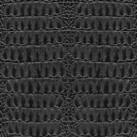 Imitation crocodile skin black and white texture close up, useful as background for any design workの写真素材