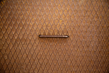 Rusty metal plate surface, rusty brown patterned metal texture background may beの写真素材