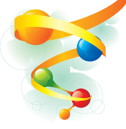 molecule spiralのイラスト素材