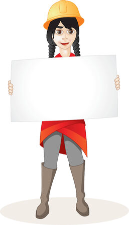 children and bannersのイラスト素材