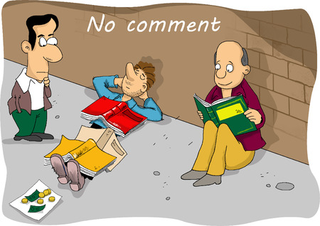 Comic cartoon no commentのイラスト素材