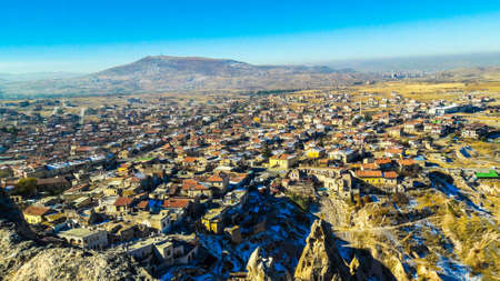 Panoramic aerial view of Cappadocia, Turkeyの写真素材