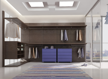 3d render of luxury apartment dressing room interior 3d render of luxury apartment dressing room interior