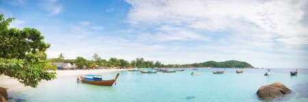 Panorama of asian paradise beach in Thailandの写真素材