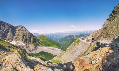 Traveling to beautiful French Alps in summerの写真素材