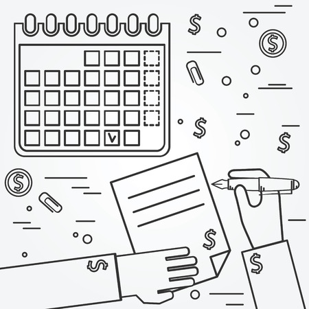 Business plan. Brainstorm.Think line icon.のイラスト素材