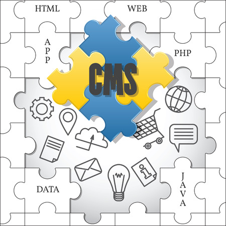 Content management system. CMS. Vector.のイラスト素材