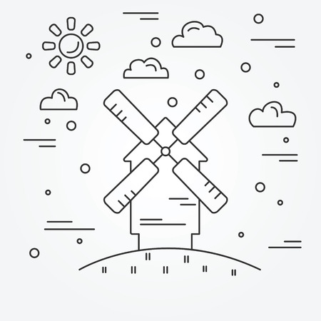 Wind mill. のイラスト素材