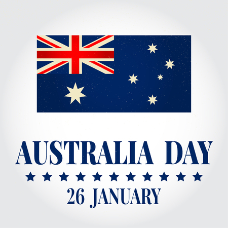 Greeting card Happy Australia Day. National Celebration. Vector illustration.のイラスト素材