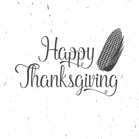 Happy Thanksgiving. Thanksgiving retro badge. Concept for shirt, print, stamp, patch. Vector illustrationのイラスト素材