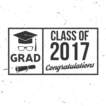 Vector Class of 2017 badge.のイラスト素材
