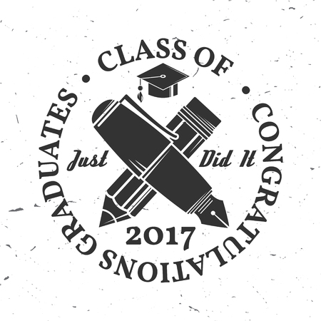 Vector Class of 2017 badge.のイラスト素材