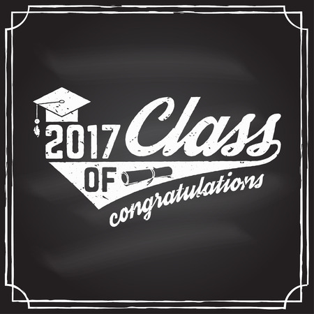 Vector Class of 2017 badge.のイラスト素材