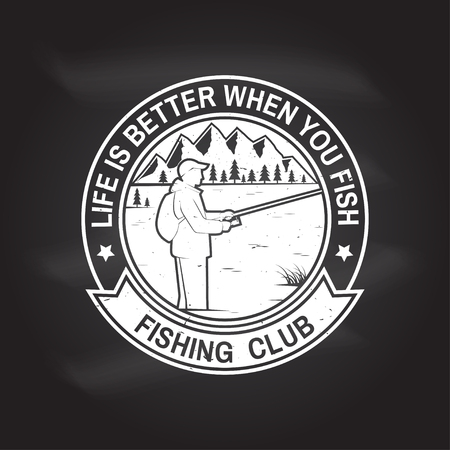 Fishing sport club. Vector illustration.のイラスト素材