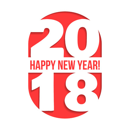 2018 Happy New Year greeting card.のイラスト素材