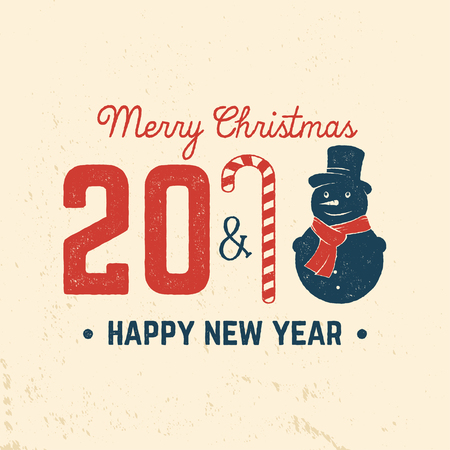 Merry Christmas greeting card. Vector illustration.のイラスト素材