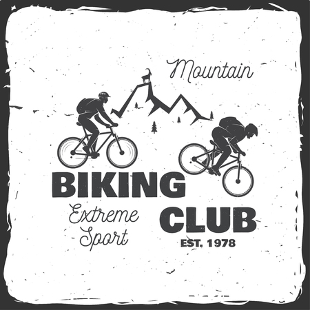 Mountain biking club. Vector illustration.のイラスト素材