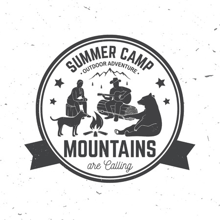 Summer camp. Vector illustration.の写真素材