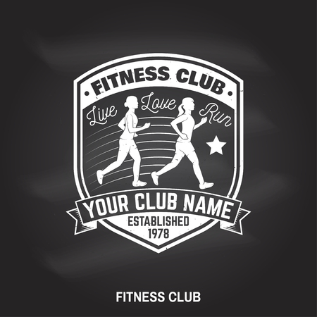 Fitness club badge. Vector illustration.のイラスト素材