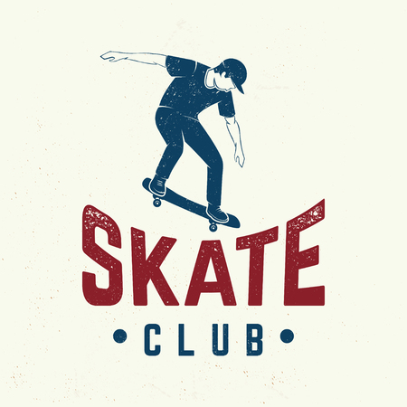 Skate club badge. Vector illustration.のイラスト素材