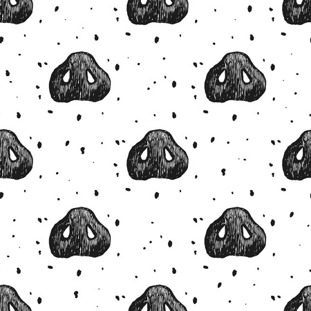 Seamless pattern with pig hoof. Vector illustration.の写真素材