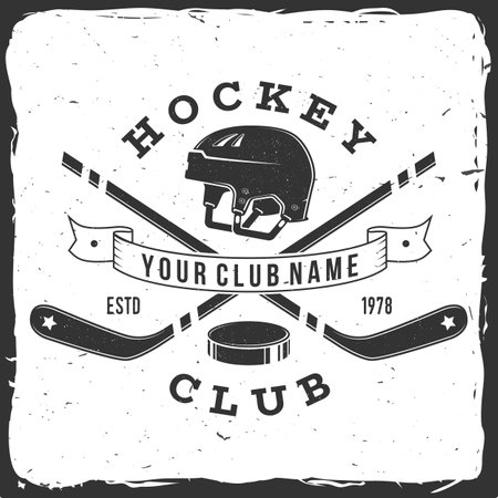 Ice Hockey club  badge design.のイラスト素材