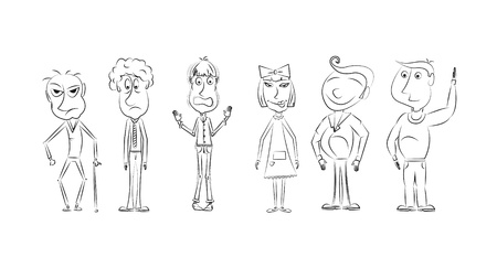 Caricature on Shcoolboard のイラスト素材