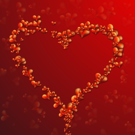 Collection of Beautiful, Vector Heartsのイラスト素材